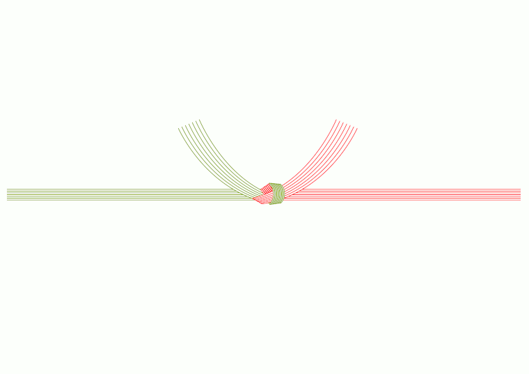紅金7本結び切り（のしなし）